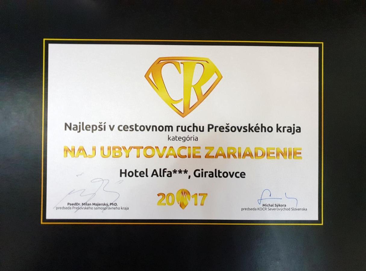 Hotel Alfa Giraltovce Buitenkant foto